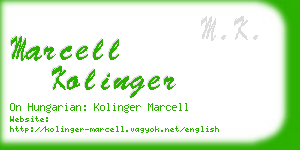 marcell kolinger business card